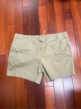 George Men's Light Khaki Flat Front Shorts with Drawstring Mens XXL